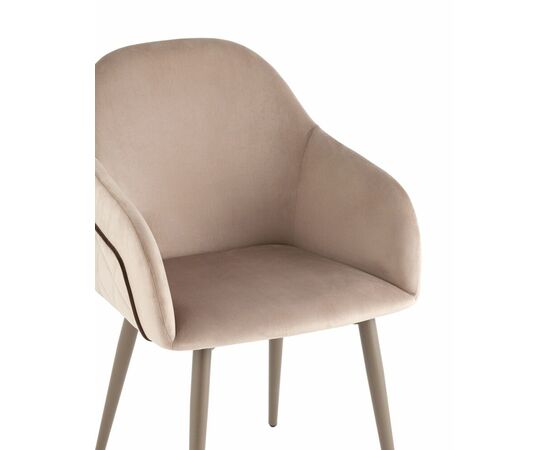 Стул Новел New велюр серо-коричневый, ножки бежево-серые, изображение 45 | Интернет магазин мебели и декора LifeDekor