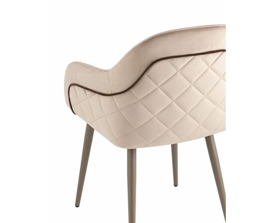 Стул Новел New велюр серо-коричневый, ножки бежево-серые, изображение 46 | Интернет магазин мебели и декора LifeDekor