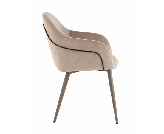 Стул Новел New велюр серо-коричневый, ножки бежево-серые, изображение 43 | Интернет магазин мебели и декора LifeDekor