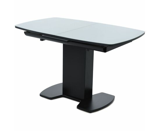 Стол «Будапешт» 130x80 стекло серое, черный, изображение 2 | Интернет магазин мебели и декора LifeDekor