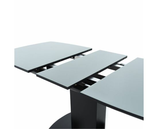 Стол «Будапешт» 130x80 стекло серое, черный, изображение 8 | Интернет магазин мебели и декора LifeDekor