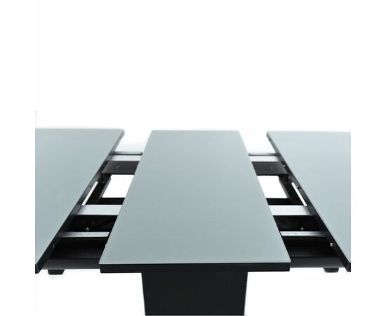 Стол «Будапешт» 130x80 стекло серое, черный, изображение 9 | Интернет магазин мебели и декора LifeDekor