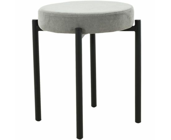 Табурет «Кампо», велюр Вивальди 07, каркас черный, изображение 3 | Интернет магазин мебели и декора LifeDekor
