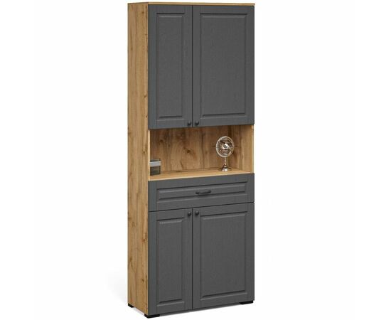 Пенал «Лацио Сканди» 4д1ящ, Вотан/Сканди графит, изображение 3 | Интернет магазин мебели и декора LifeDekor