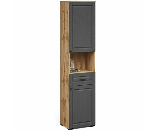 Пенал «Лацио Сканди» 2д1ящ, Вотан/Сканди графит, изображение 3 | Интернет магазин мебели и декора LifeDekor