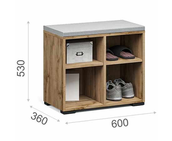 Тумба «Лацио Сканди» 60, Вотан/Сканди графит, изображение 3 | Интернет магазин мебели и декора LifeDekor