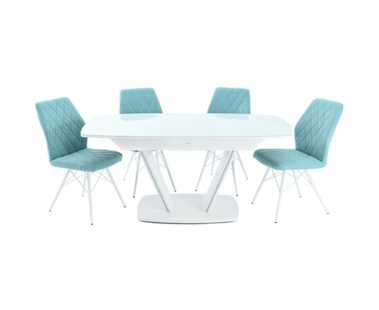 Стол «Дрезден» 130x80 стекло, белый, изображение 9 | Интернет магазин мебели и декора LifeDekor