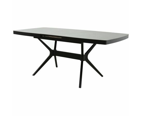 Стол «Оскар» 2м Керамика 140x90, Bayona Grey Natural, эмаль черная, изображение 5 | Интернет магазин мебели и декора LifeDekor