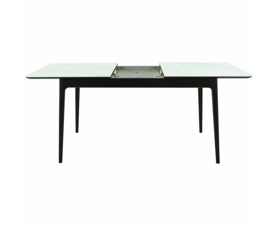 Стол «Плей» 140x80, керамика Greys white/черный, изображение 4 | Интернет магазин мебели и декора LifeDekor