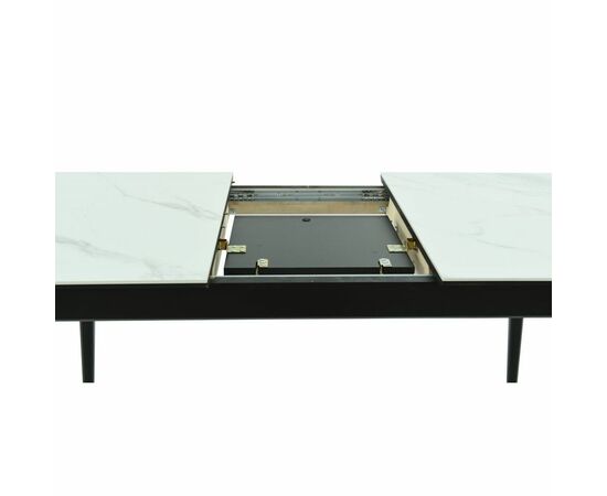 Стол «Плей» 140x80, керамика Greys white/черный, изображение 6 | Интернет магазин мебели и декора LifeDekor