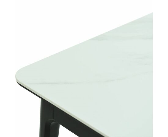 Стол «Плей» 140x80, керамика Greys white/черный, изображение 7 | Интернет магазин мебели и декора LifeDekor
