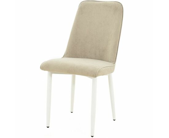 Стул «Дейзи», Вивальди 04, каркас белый, изображение 2 | Интернет магазин мебели и декора LifeDekor