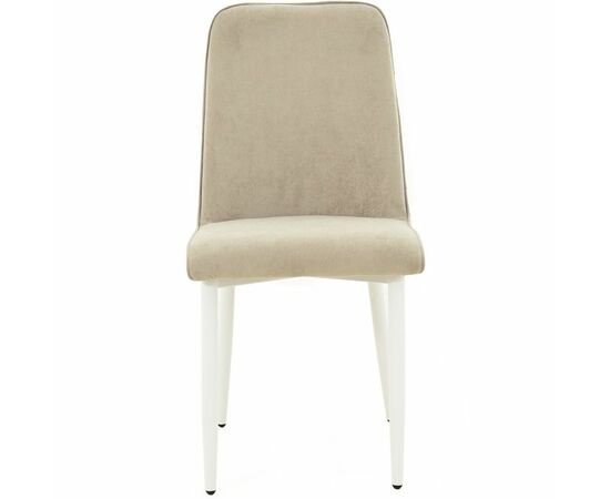 Стул «Дейзи», Вивальди 04, каркас белый, изображение 5 | Интернет магазин мебели и декора LifeDekor