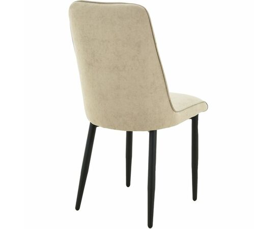 Стул «Дейзи», Вивальди 04, каркас черный, изображение 7 | Интернет магазин мебели и декора LifeDekor