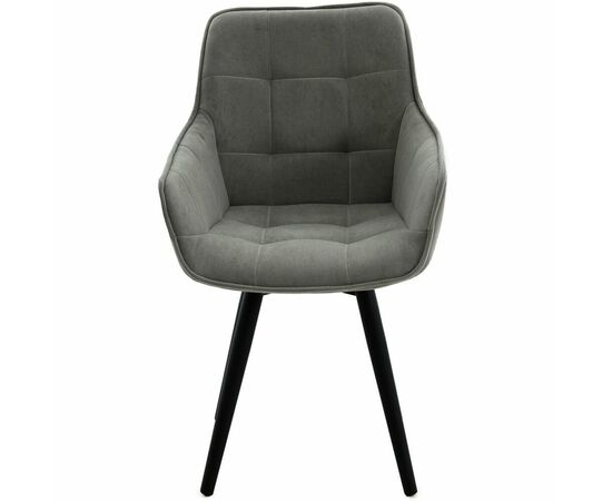 Стул «Торрес», велюр Бренди грей, каркас вращения черный, изображение 6 | Интернет магазин мебели и декора LifeDekor