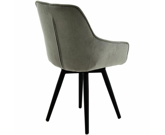 Стул «Торрес», велюр Бренди грей, каркас вращения черный, изображение 7 | Интернет магазин мебели и декора LifeDekor