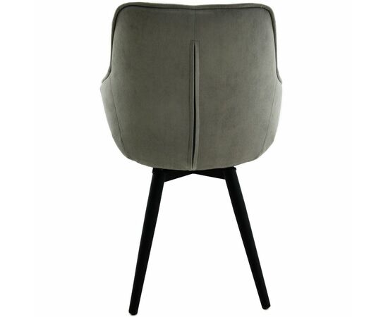 Стул «Торрес», велюр Бренди грей, каркас вращения черный, изображение 8 | Интернет магазин мебели и декора LifeDekor