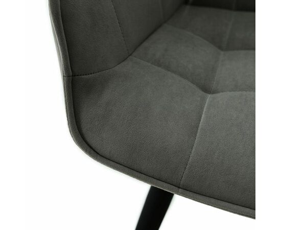 Стул «Торрес», велюр Бренди грей, каркас вращения черный, изображение 11 | Интернет магазин мебели и декора LifeDekor