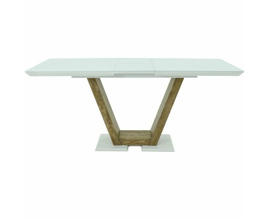 Стол «Торонто» 140x80 стекло белое, древесный, изображение 5 | Интернет магазин мебели и декора LifeDekor