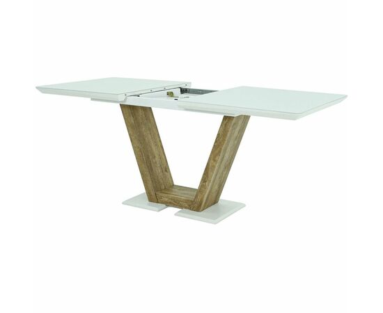 Стол «Торонто» 140x80 стекло белое, древесный, изображение 6 | Интернет магазин мебели и декора LifeDekor