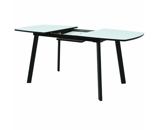 Стол «Валенсия» 130x80, стекло Opti белое/черный, изображение 3 | Интернет магазин мебели и декора LifeDekor