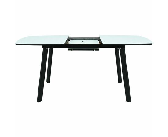 Стол «Валенсия» 130x80, стекло Opti белое/черный, изображение 4 | Интернет магазин мебели и декора LifeDekor