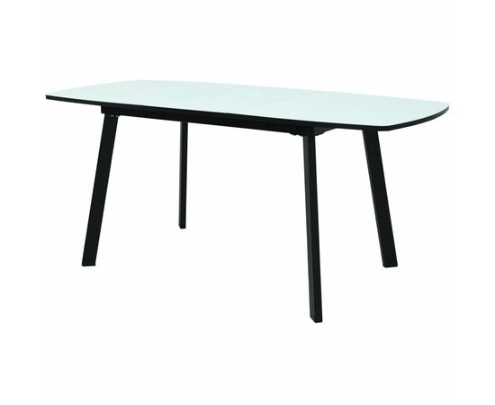 Стол «Валенсия» 130x80, стекло Opti белое/черный, изображение 5 | Интернет магазин мебели и декора LifeDekor