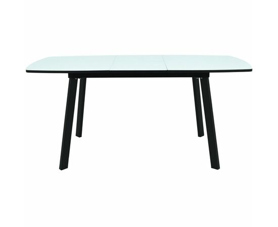 Стол «Валенсия» 130x80, стекло Opti белое/черный, изображение 6 | Интернет магазин мебели и декора LifeDekor