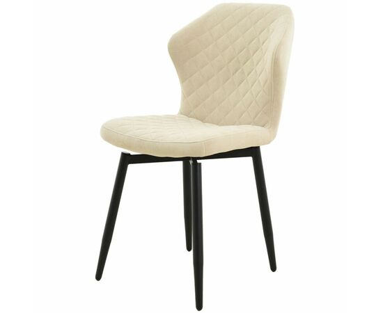 Стул «Вилла», велюр Бренди крем, каркас черный, изображение 2 | Интернет магазин мебели и декора LifeDekor