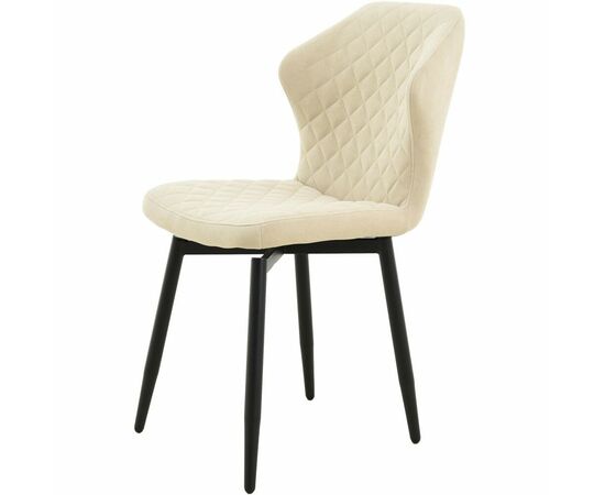 Стул «Вилла», велюр Бренди крем, каркас черный, изображение 3 | Интернет магазин мебели и декора LifeDekor