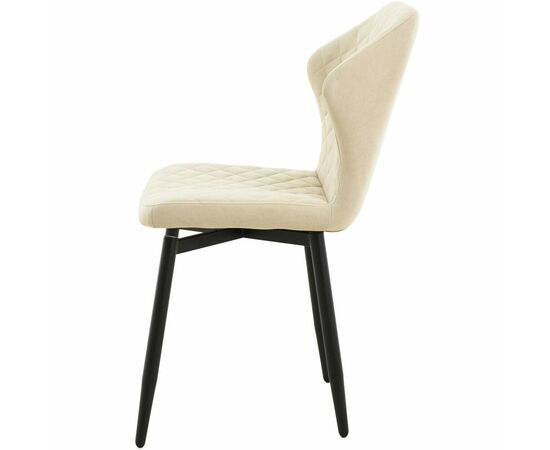 Стул «Вилла», велюр Бренди крем, каркас черный, изображение 4 | Интернет магазин мебели и декора LifeDekor