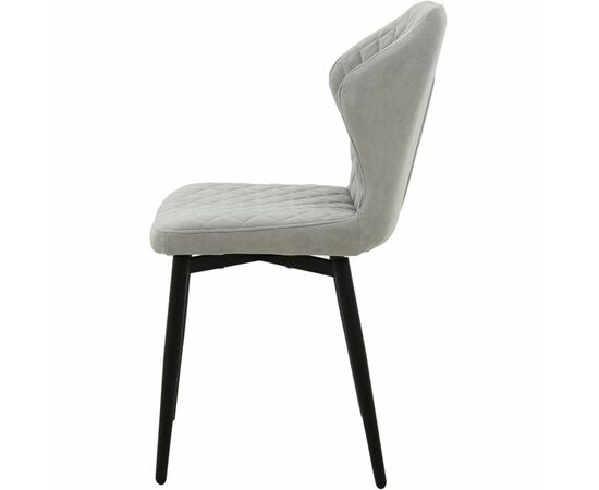 Стул «Вилла», велюр Бренди силвер, каркас черный, изображение 3 | Интернет магазин мебели и декора LifeDekor