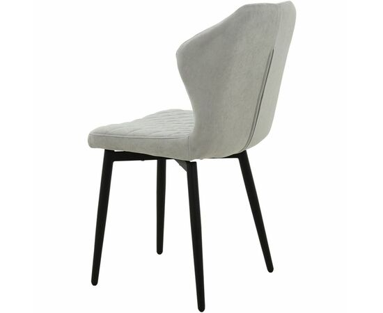 Стул «Вилла», велюр Бренди силвер, каркас черный, изображение 5 | Интернет магазин мебели и декора LifeDekor