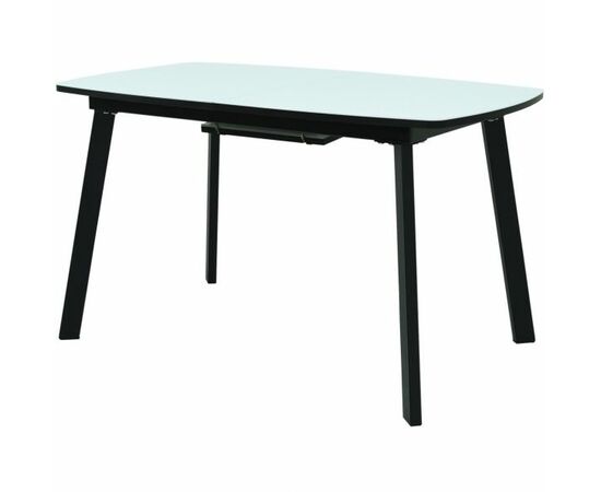 Стол «Валенсия» 130x80, стекло Opti белое/черный | Интернет магазин мебели и декора LifeDekor