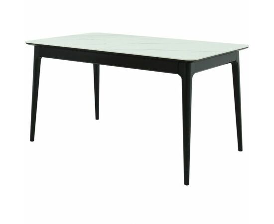 Стол «Плей» 140x80, керамика Greys white/черный | Интернет магазин мебели и декора LifeDekor