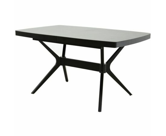 Стол «Оскар» 2м Керамика 140x90, Bayona Grey Natural, эмаль черная | Интернет магазин мебели и декора LifeDekor