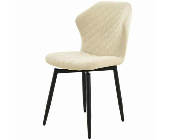 Стул «Вилла», велюр Бренди крем, каркас черный | Интернет магазин мебели и декора LifeDekor