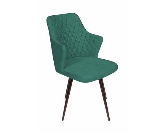 Стул поворотный на 360 градусов Hunt ромб, бархат зеленый 19 / чёрный конус | Интернет магазин мебели и декора LifeDekor