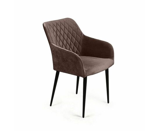 Стул с подлокотниками Robert, бархат антрацит 14 | Интернет магазин мебели и декора LifeDekor