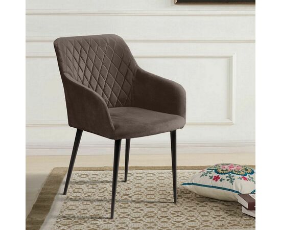 Стул с подлокотниками Robert, бархат антрацит 14, изображение 15 | Интернет магазин мебели и декора LifeDekor