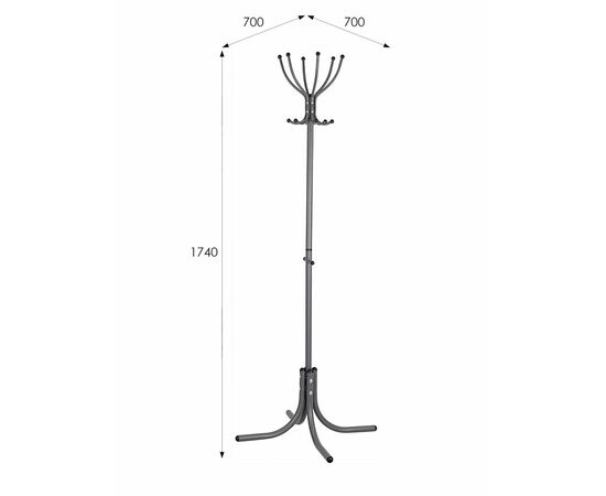 Вешалка напольная М 6 серый бетон, изображение 7 | Интернет магазин мебели и декора LifeDekor