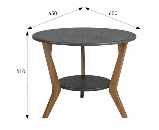 Стол журнальный BeautyStyle 13 серый бетон/бук, изображение 9 | Интернет магазин мебели и декора LifeDekor