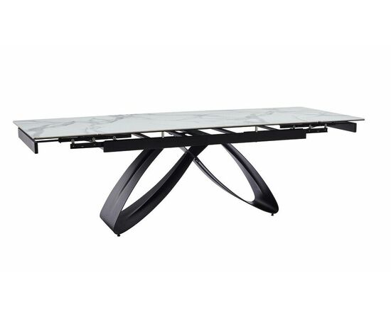 Стол керамический Enzo160-240*90 белый глянец/черный, изображение 4 | Интернет магазин мебели и декора LifeDekor