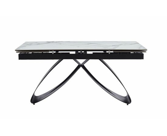 Стол керамический Enzo160-240*90 белый глянец/черный, изображение 2 | Интернет магазин мебели и декора LifeDekor