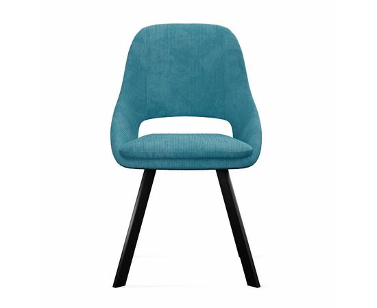 Стул DikLine 247 поворотный, AN12 бирюза, ножки черные, изображение 3 | Интернет магазин мебели и декора LifeDekor