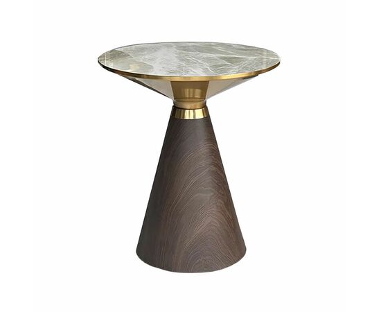 Кофейный столик Vision диам.40см x 54см, металл под дерево, керамика | Интернет магазин мебели и декора LifeDekor