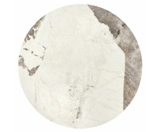 Кофейный столик Stupa диам.40см x 54см, серый мрамор, металл, керамика, изображение 3 | Интернет магазин мебели и декора LifeDekor