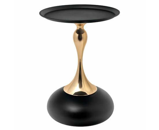 Кофейный столик Angel 40x55см, чёрный, металл | Интернет магазин мебели и декора LifeDekor