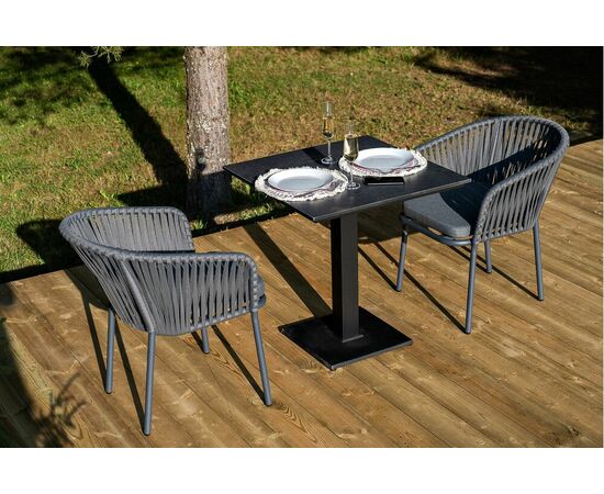 "Каффе" обеденная группа на 2 персоны, цвет "серый гранит" | Интернет магазин мебели и декора LifeDekor