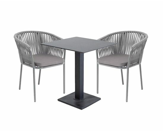 "Каффе" обеденная группа на 2 персоны, цвет "серый гранит", изображение 9 | Интернет магазин мебели и декора LifeDekor